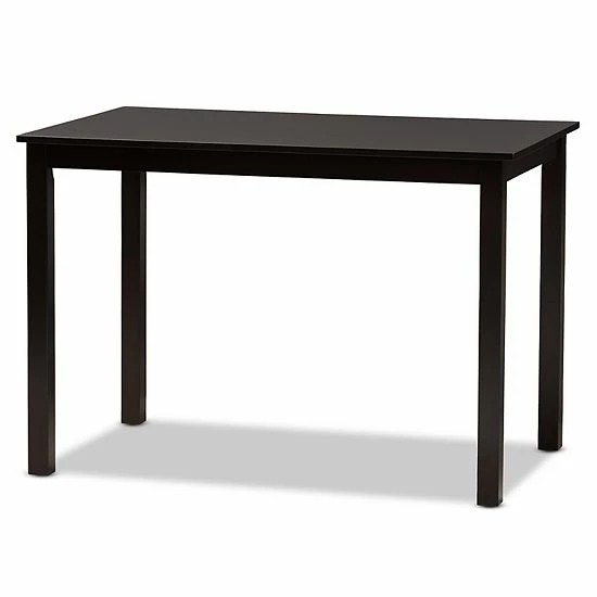 Baxton Studio Nicolette Dining 5-piece Set Dark Brown Walnut 3 Baxton Studio Nicolette Dining 5-piece Set Dark Brown Walnut - Image 3