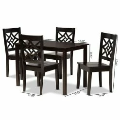 Baxton Studio Nicolette Dining 5-piece Set Dark Brown Walnut 17 Baxton Studio Nicolette Dining 5-piece Set Dark Brown Walnut -Baxton Studio Sales unnamed file 6169