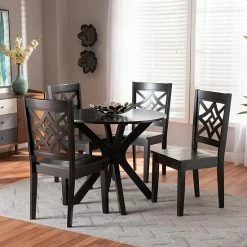 Baxton Studio Miela Dining 5-piece Set Walnut Brown -Baxton Studio Sales unnamed file 6178