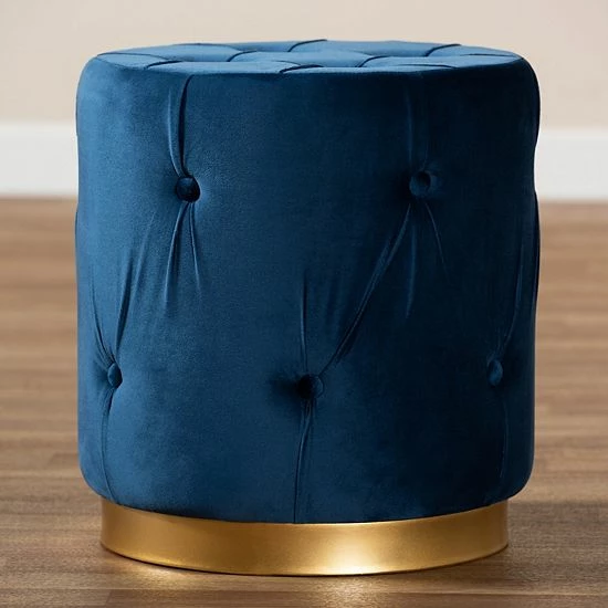 Baxton Studio Gaia Tufted Ottoman Blue Baxton Studio Gaia Tufted Ottoman Blue -Baxton Studio Sales unnamed file 6184