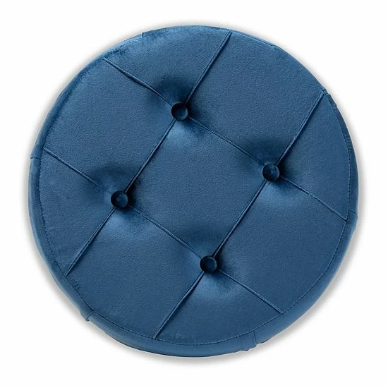 Baxton Studio Gaia Tufted Ottoman Blue Baxton Studio Gaia Tufted Ottoman Blue -Baxton Studio Sales unnamed file 6185