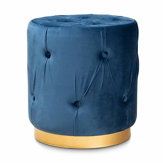 Baxton Studio Gaia Tufted Ottoman Blue Baxton Studio Gaia Tufted Ottoman Blue -Baxton Studio Sales unnamed file 6186
