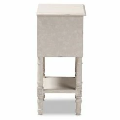Baxton Studio Lenore White Nightstand 9 Baxton Studio Lenore White Nightstand -Baxton Studio Sales unnamed file 6195