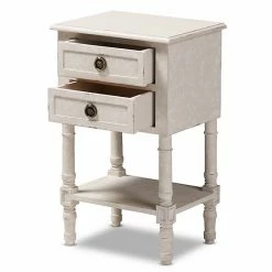 Baxton Studio Lenore White Nightstand 11 Baxton Studio Lenore White Nightstand -Baxton Studio Sales unnamed file 6197