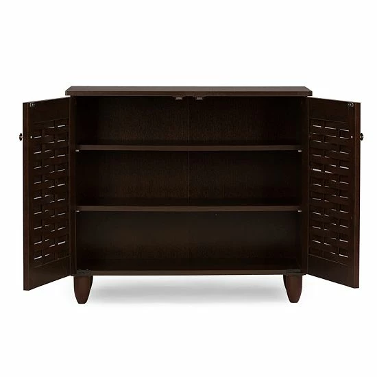 Baxton Studio Winda Wood Shoe Storage Entryway Cabinet 3 Baxton Studio Winda Wood Shoe Storage Entryway Cabinet - Image 3