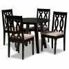 Baxton Studio Heidi Dining Table & Chair 5-piece Set