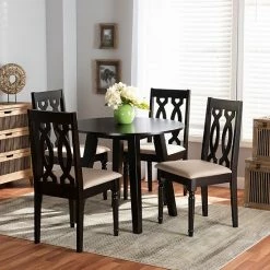 Baxton Studio Heidi Dining Table & Chair 5-piece Set -Baxton Studio Sales unnamed file 6228