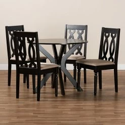 Baxton Studio Callie Dining Table & Chair 5-piece Set -Baxton Studio Sales unnamed file 6238