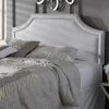 Baxton Studio Avignon Upholstered Headboard Gray Beige