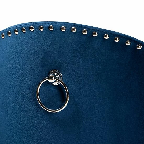 Baxton Studio Bethel Chair Navy Blue Black 7 Baxton Studio Bethel Chair Navy Blue Black - Image 7