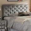 Baxton Studio Viviana Tufted Upholstered Headboard Gray