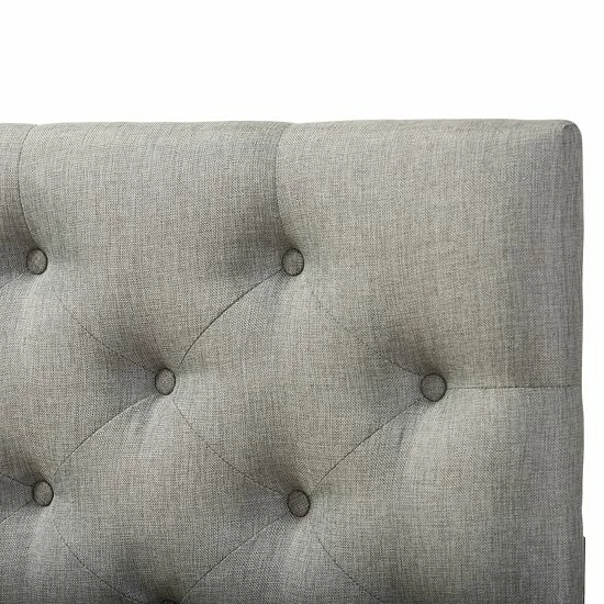 Baxton Studio Viviana Tufted Upholstered Headboard Gray 3 Baxton Studio Viviana Tufted Upholstered Headboard Gray - Image 3