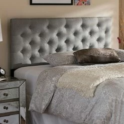 Baxton Studio Viviana Tufted Upholstered Headboard Gray 7 Baxton Studio Viviana Tufted Upholstered Headboard Gray -Baxton Studio Sales unnamed file 6264