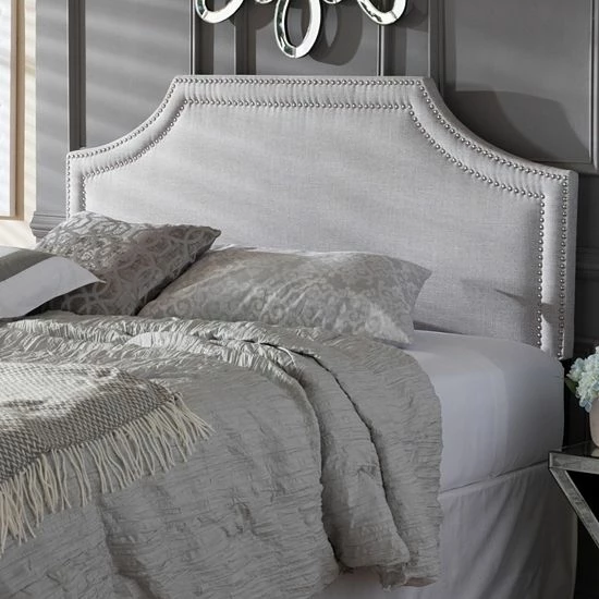 Baxton Studio Avignon Upholstered Headboard Gray Beige 5 Baxton Studio Avignon Upholstered Headboard Gray Beige - Image 5
