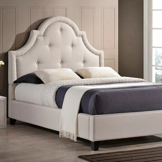 Baxton Studio Colchester Modern Platform Bed Light Beige 2 Baxton Studio Colchester Modern Platform Bed Light Beige - Image 2