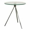 Baxton Studio Triplet Round Glass End Table