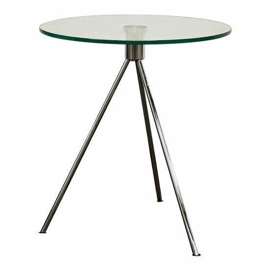 Baxton Studio Triplet Round Glass End Table 1 Baxton Studio Triplet Round Glass End Table