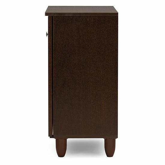 Baxton Studio Winda Wood Shoe Storage Entryway Cabinet 4 Baxton Studio Winda Wood Shoe Storage Entryway Cabinet - Image 4