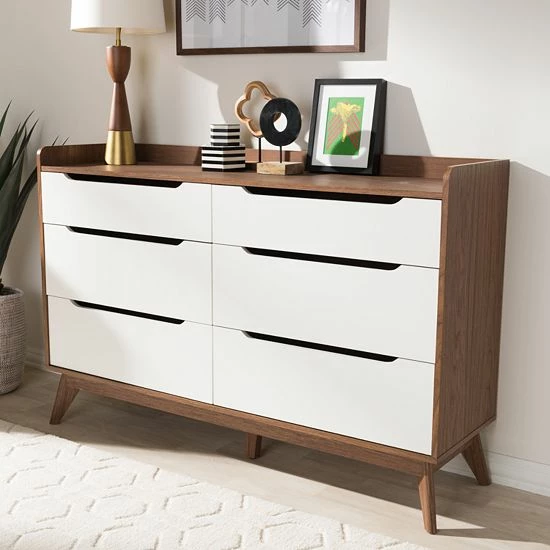 Baxton Studio Brighton Mid-Century 6-Drawer Dresser 2 Baxton Studio Brighton Mid-Century 6-Drawer Dresser - Image 2