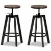 Baxton Studio Maritta Bar Stool 2-piece Set