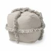 Baxton Studio Fringe Ottoman Gray