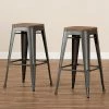 Baxton Studio Henri Bar Stool 2-piece Set