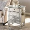 Baxton Studio Claudia Mirrored Nightstand