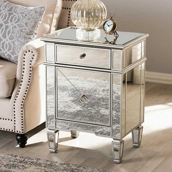 Baxton Studio Claudia Mirrored Nightstand Baxton Studio Claudia Mirrored Nightstand -Baxton Studio Sales unnamed file 6347