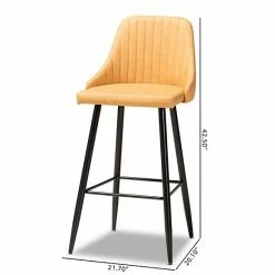 Baxton Studio Walter Bar Stool 4-piece Set Tan Black -Baxton Studio Sales unnamed file 6372