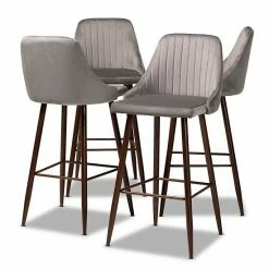 Baxton Studio Walter Bar Stool 4-piece Set Tan Black -Baxton Studio Sales unnamed file 6373