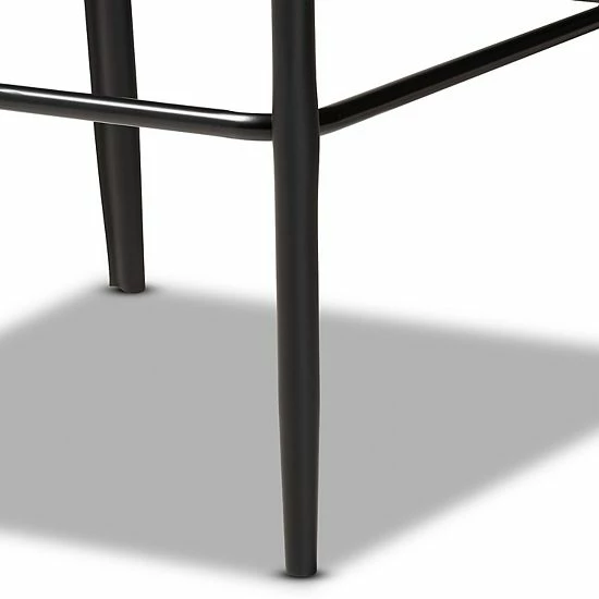 Baxton Studio Malcom Bar Stool 4-piece Set Dark Brown 4 Baxton Studio Malcom Bar Stool 4-piece Set Dark Brown - Image 4