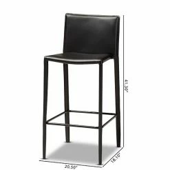 Baxton Studio Malcom Bar Stool 4-piece Set Dark Brown 15 Baxton Studio Malcom Bar Stool 4-piece Set Dark Brown -Baxton Studio Sales unnamed file 6381