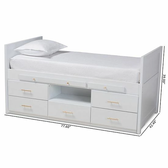 Baxton Studio Mirza Twin Bed 10 Baxton Studio Mirza Twin Bed - Image 10