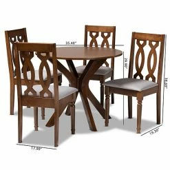 Baxton Studio Callie Dining Table & Chair 5-piece Set Gray Walnut 17 Baxton Studio Callie Dining Table & Chair 5-piece Set Gray Walnut -Baxton Studio Sales unnamed file 6410