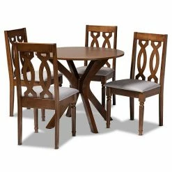 Baxton Studio Callie Dining Table & Chair 5-piece Set Gray Walnut 19 Baxton Studio Callie Dining Table & Chair 5-piece Set Gray Walnut -Baxton Studio Sales unnamed file 6412