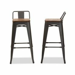 Baxton Studio Henri Low Backrest Bar Stool 2-piece Set 7 Baxton Studio Henri Low Backrest Bar Stool 2-piece Set -Baxton Studio Sales unnamed file 6449