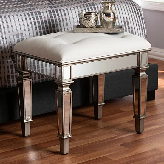 Baxton Studio Marielle Ottoman 2 Baxton Studio Marielle Ottoman - Image 2