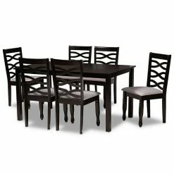 Baxton Studio Lanier Dining Table & Chair 7-piece Set
