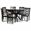 Baxton Studio Mila Dining Table & Chair 7-piece Set