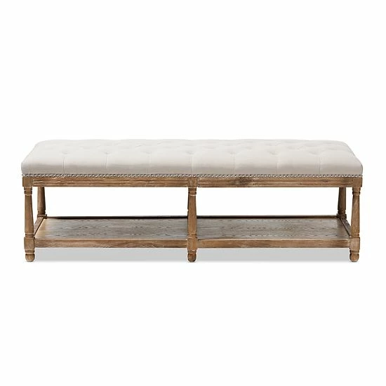 Baxton Studio Celeste Rustic Coffee Table Bench 2 Baxton Studio Celeste Rustic Coffee Table Bench - Image 2