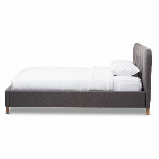 Baxton Studio Germaine Mid-Century Modern Tufted Platform Bed 3 Baxton Studio Germaine Mid-Century Modern Tufted Platform Bed - Image 3
