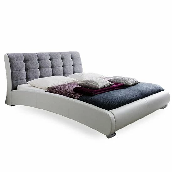 Baxton Studio Guerin Faux-Leather Two-Tone Tufted Queen Platform Bed 2 Baxton Studio Guerin Faux-Leather Two-Tone Tufted Queen Platform Bed - Image 2