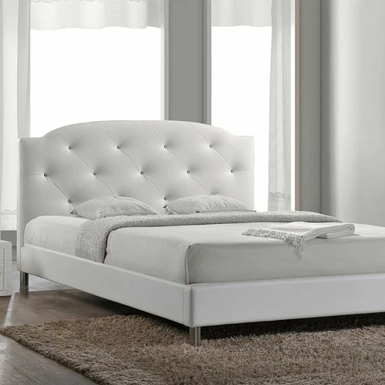 Baxton Studio Canterbury Wood Contemporary Bed White 1 Baxton Studio Canterbury Wood Contemporary Bed White