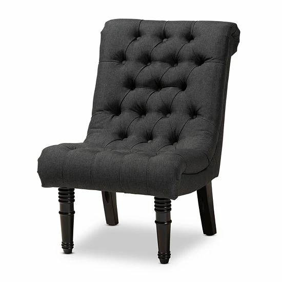 Baxton Studio Barthe Chair Gray 9 Baxton Studio Barthe Chair Gray - Image 9