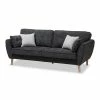Baxton Studio Mid-Century Sofa Dark Gray