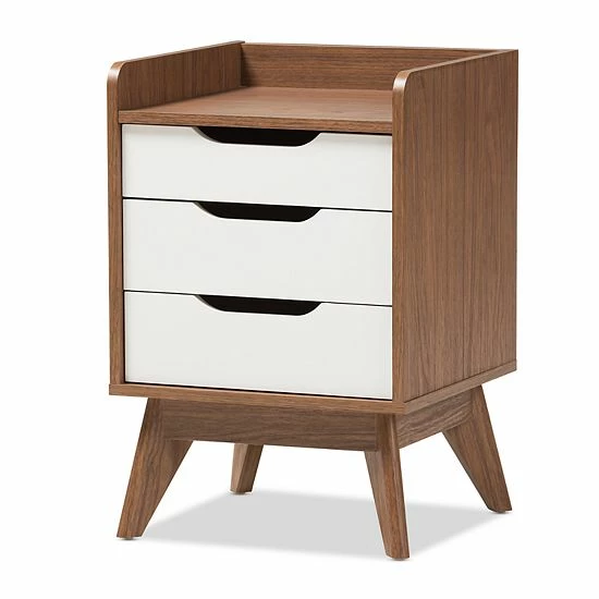 Baxton Studio Brighton Mid-Century Nightstand 2 Baxton Studio Brighton Mid-Century Nightstand - Image 2