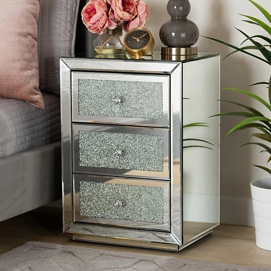 Baxton Studio Talan Nightstand Table 6 Baxton Studio Talan Nightstand Table - Image 6