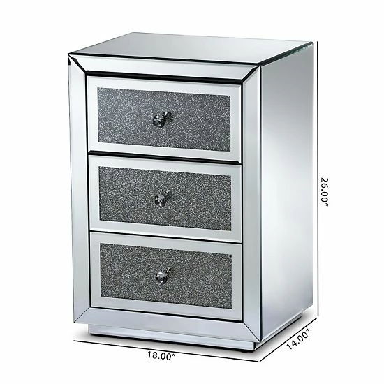 Baxton Studio Talan Nightstand Table 7 Baxton Studio Talan Nightstand Table - Image 7