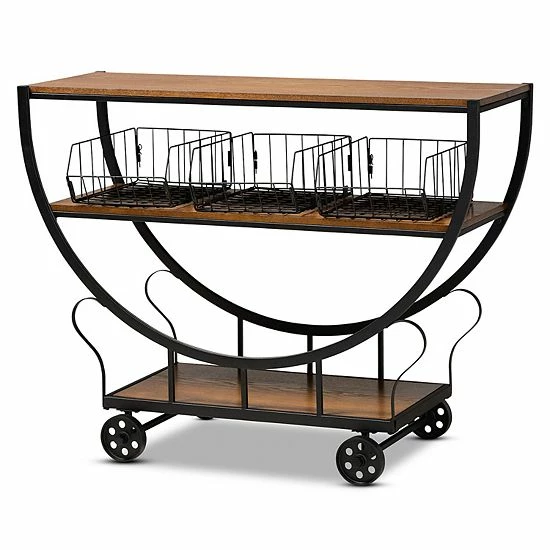 Baxton Studio Frieda Console Table Cart 1 Baxton Studio Frieda Console Table Cart