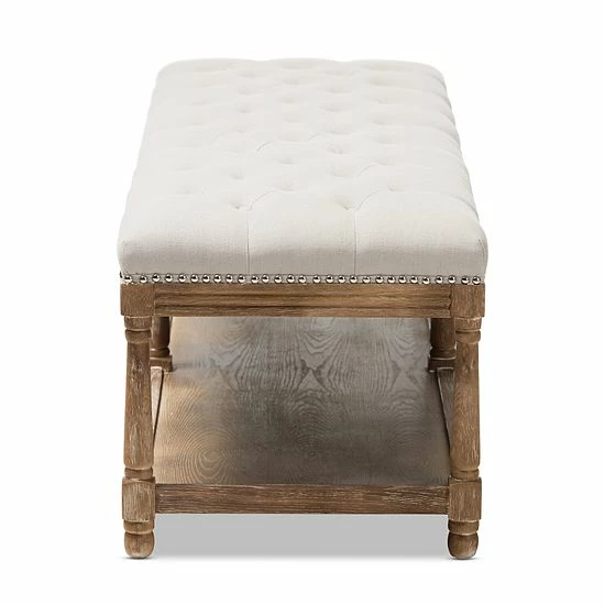 Baxton Studio Celeste Rustic Coffee Table Bench 3 Baxton Studio Celeste Rustic Coffee Table Bench - Image 3